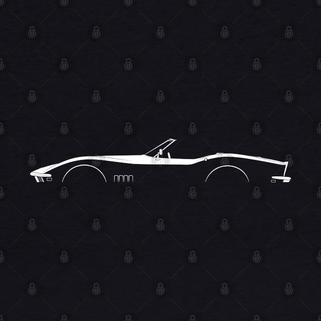 Chevrolet Corvette Convertible (C3) Silhouette by Car-Silhouettes